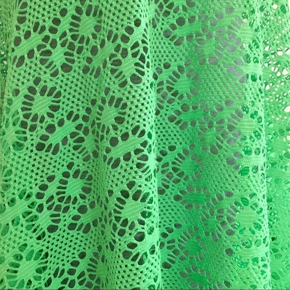 HOTS-Wing Neon Green Swimsuit Coverup Dress - Picture 2 of 7